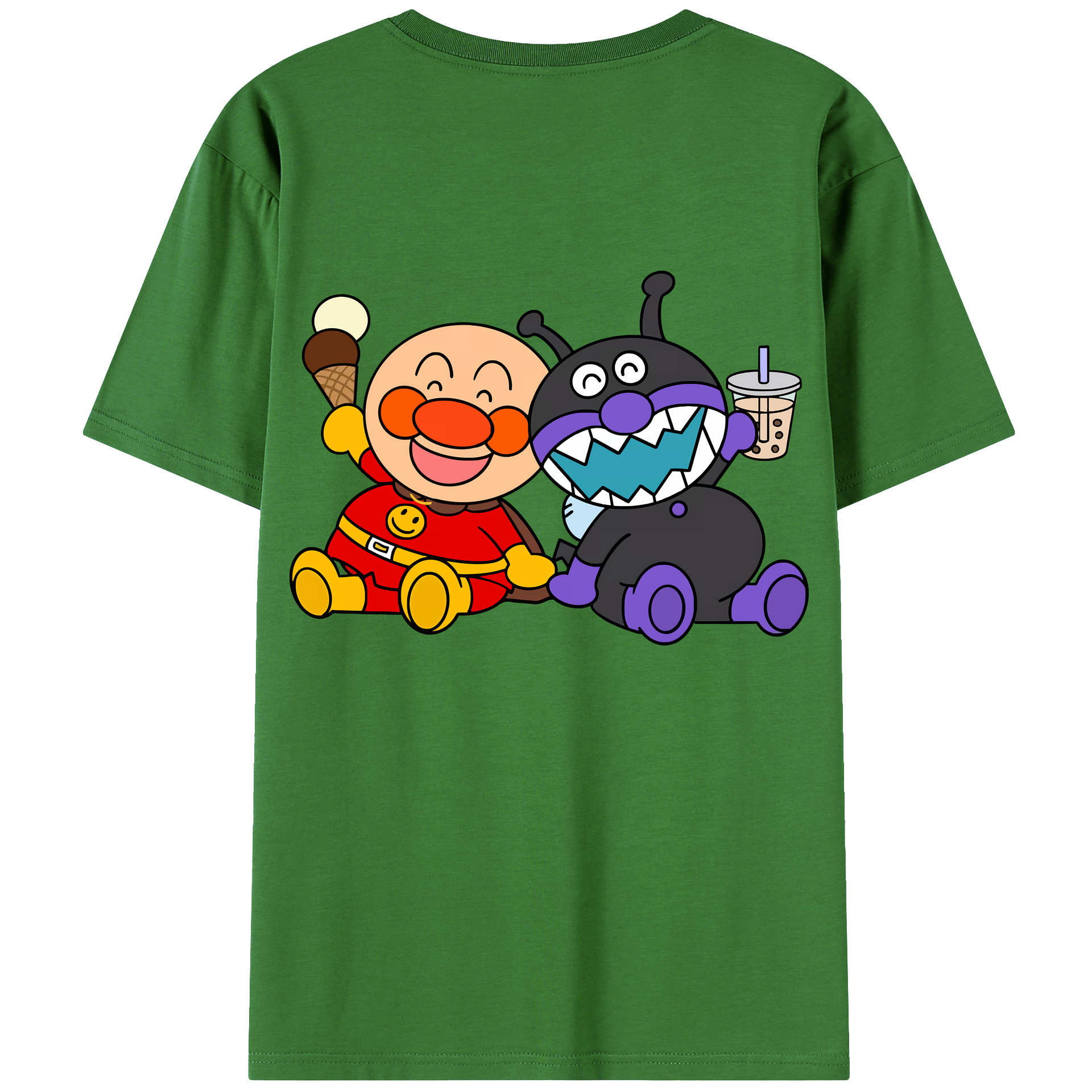 （画像用） アンパンマン Anpanman レディース半袖Tシャツ(バックプリント)
